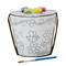 Colour Your Own Round Ceramic Flower Pot Kit by Creatology™